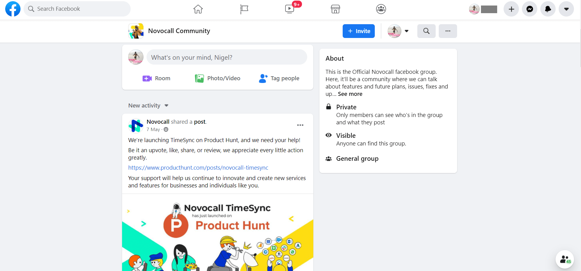 Novocall set up a Facebook community page for users to ask questions and share their problems. The Novocall team will also reply to the queries here.